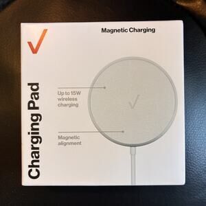 Verizon 15W Magnetic Wireless Charging Pad USB-C Cable 3.3ft White